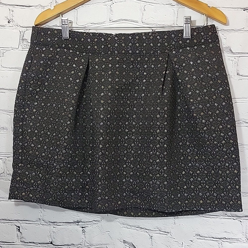 Vtg Y2K Old Navy Pleated Mini Skirt Sz 12 Lined Textured Sparkly Fabric New NWT